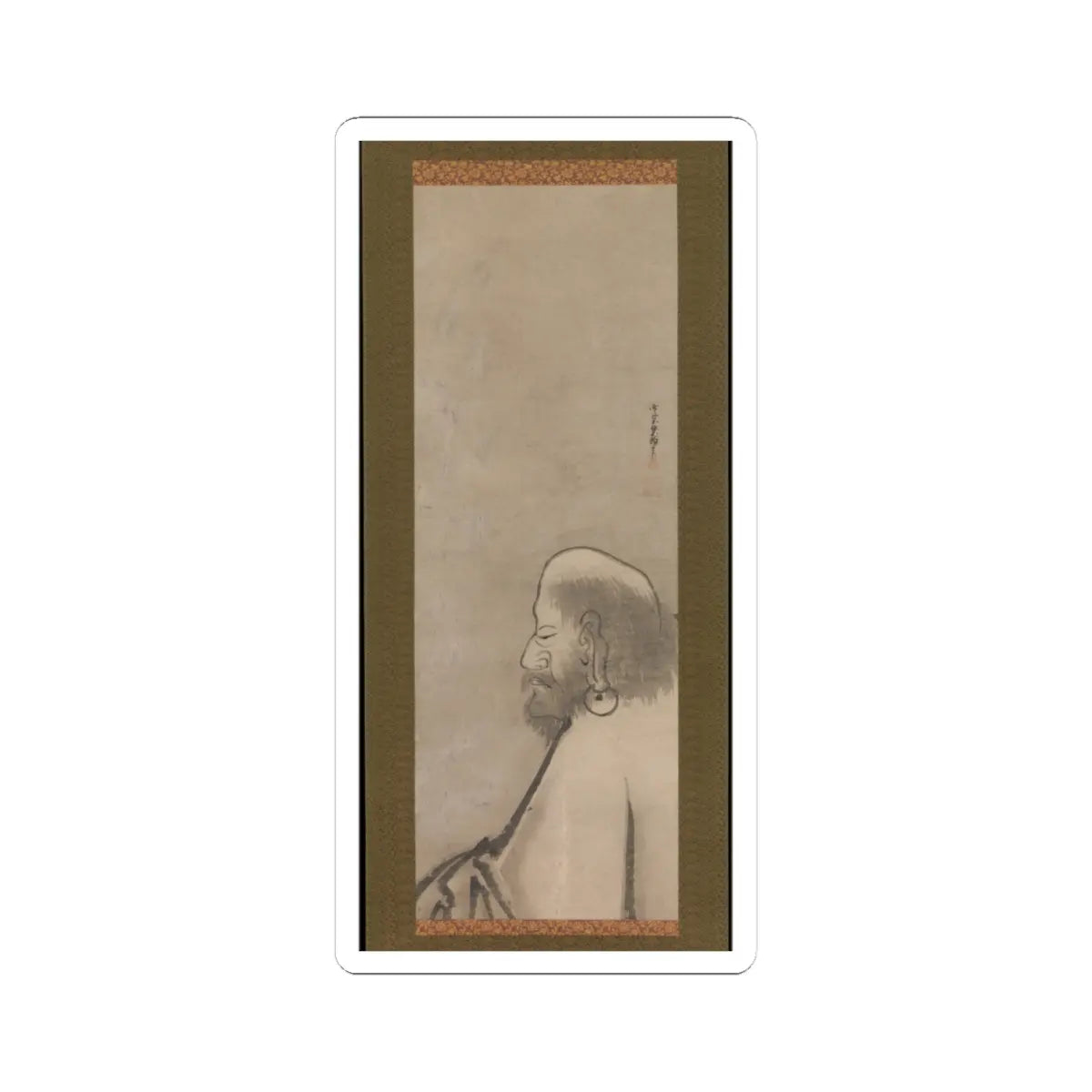 Unkoku Tōgan - Portrait of Daruma - early 17th century v1 - STICKER Vinyl Kiss-Cut Decal