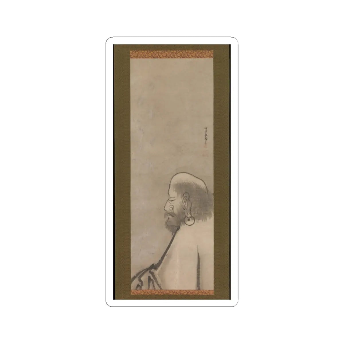 Unkoku Tōgan - Portrait of Daruma - early 17th century v1 - STICKER Vinyl Kiss-Cut Decal