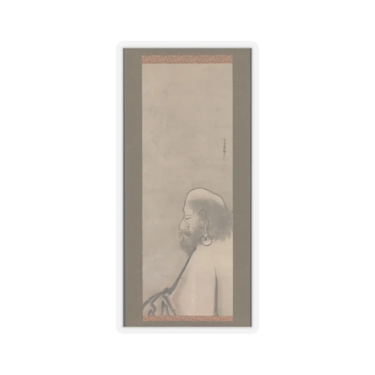 Unkoku Tōgan - Portrait of Daruma - early 17th century v1 - STICKER Vinyl Kiss-Cut Decal