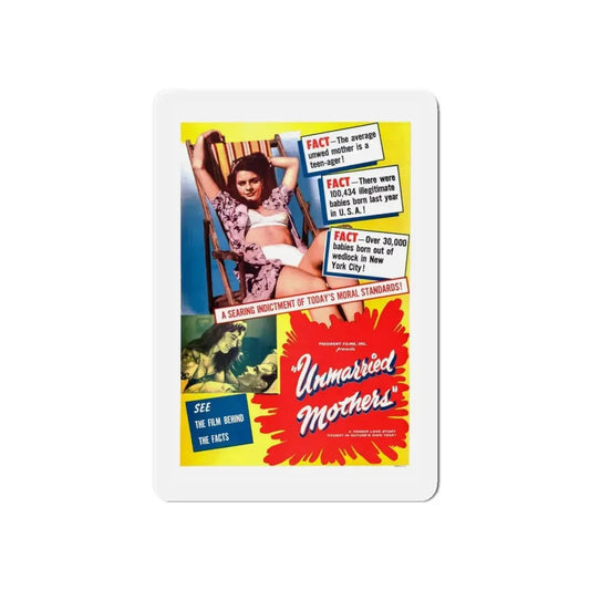 UNMARRIED MOTHERS 1953 Movie Poster - Refrigerator Magnet 6 Inch - The Sticker Space