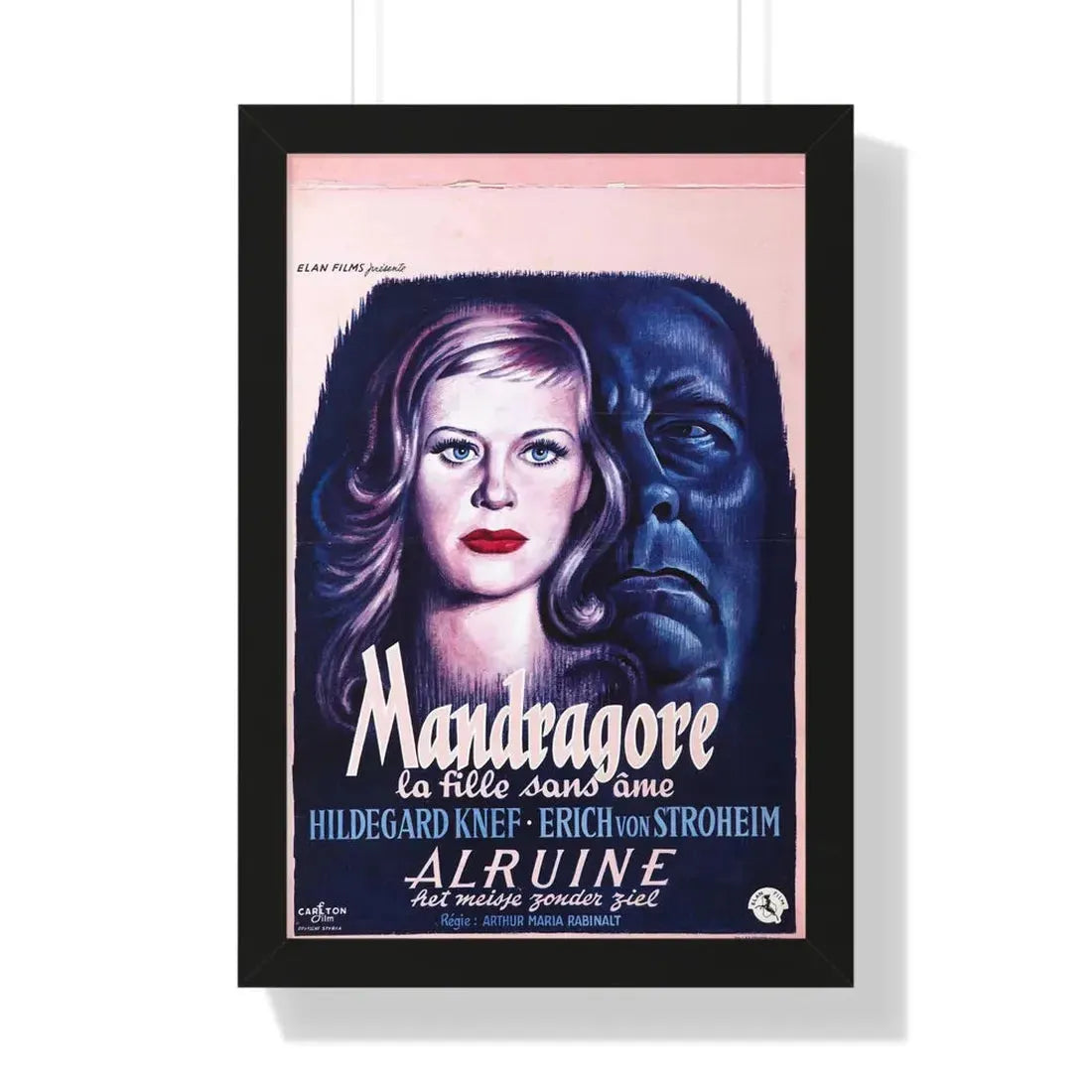 UNNATURAL (ALRAUNE) 1952 - Framed Movie Poster 16″ x 24″ Black - The Sticker Space