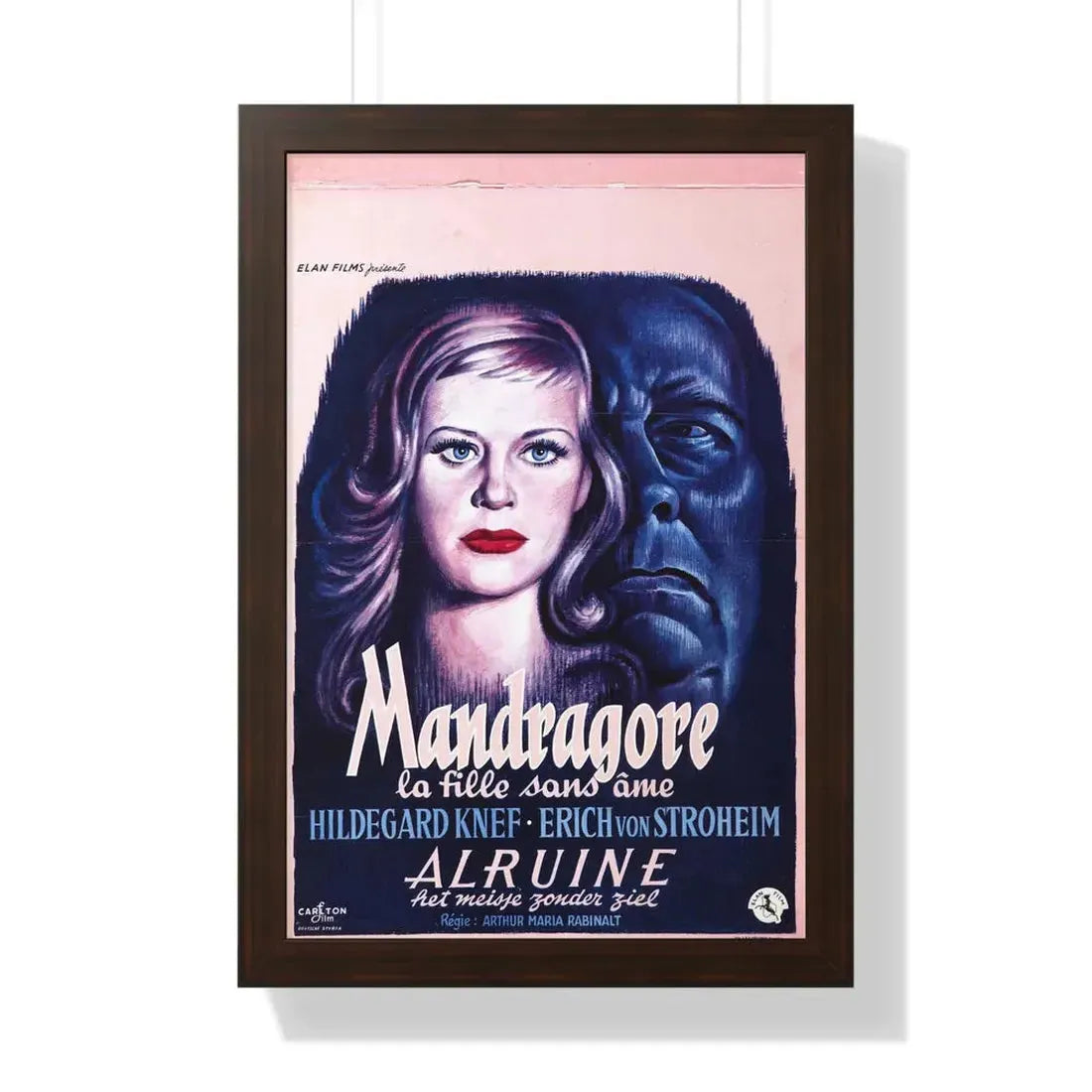 UNNATURAL (ALRAUNE) 1952 - Framed Movie Poster 16″ x 24″ Walnut - The Sticker Space