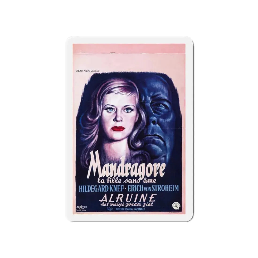 UNNATURAL (ALRAUNE) 1952 Movie Poster - Refrigerator Magnet 4 Inch Die-Cut - The Sticker Space