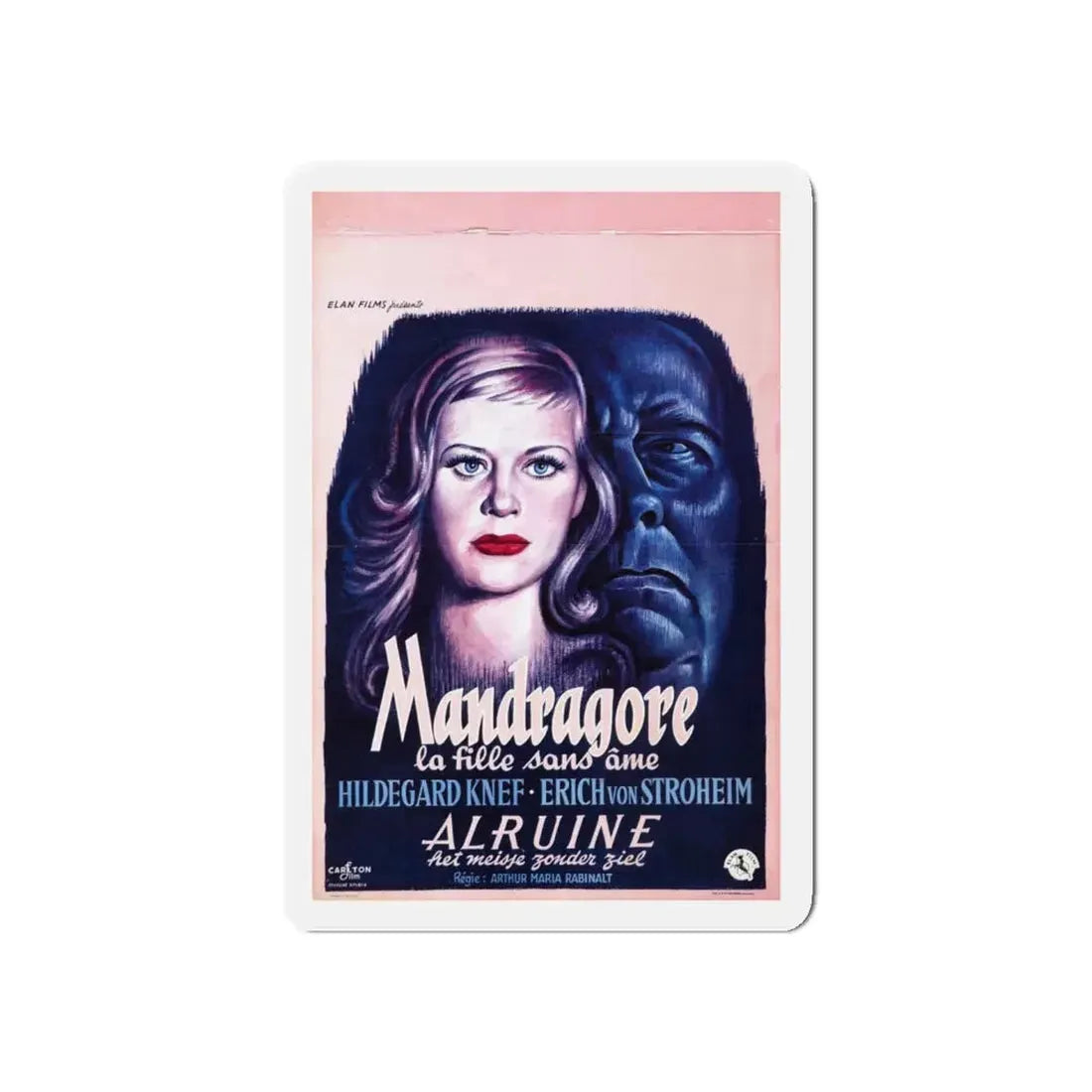 UNNATURAL (ALRAUNE) 1952 Movie Poster - Refrigerator Magnet 5 Inch Die-Cut - The Sticker Space