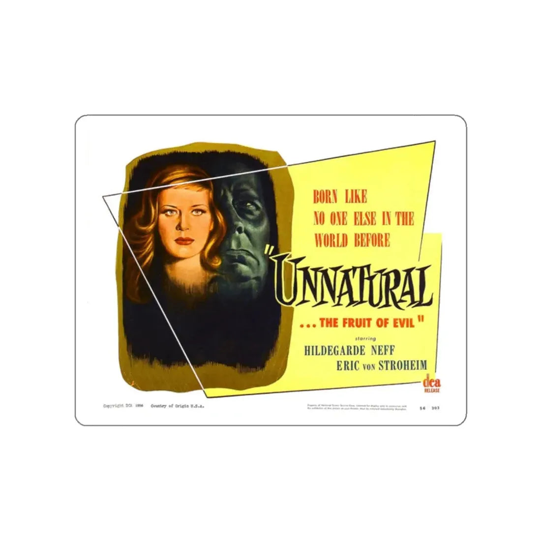 UNNATURAL (ALRAUNE) 3 1952 Movie Poster STICKER Vinyl Die-Cut Decal 2 Inch - The Sticker Space