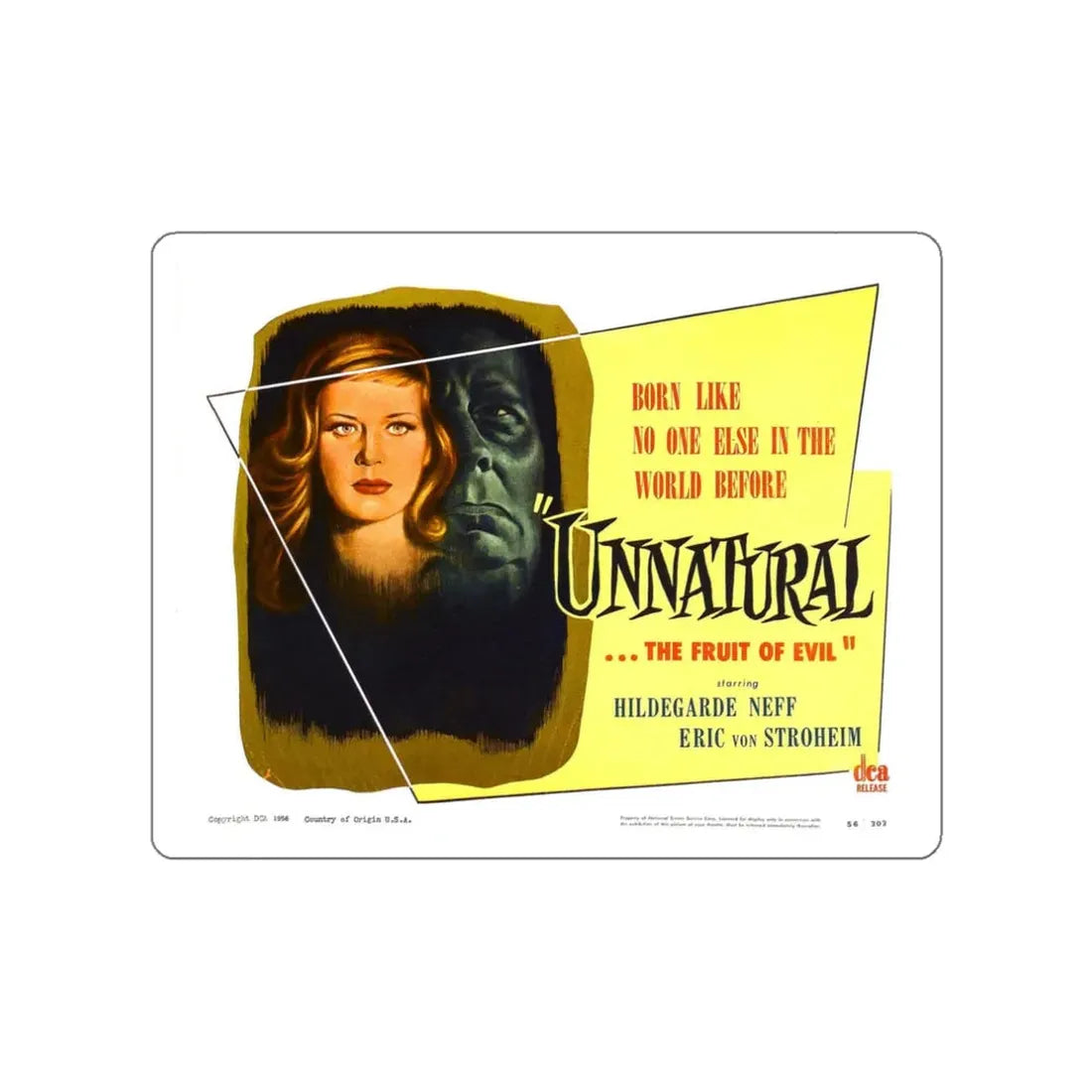 UNNATURAL (ALRAUNE) 3 1952 Movie Poster STICKER Vinyl Die-Cut Decal 3 Inch - The Sticker Space