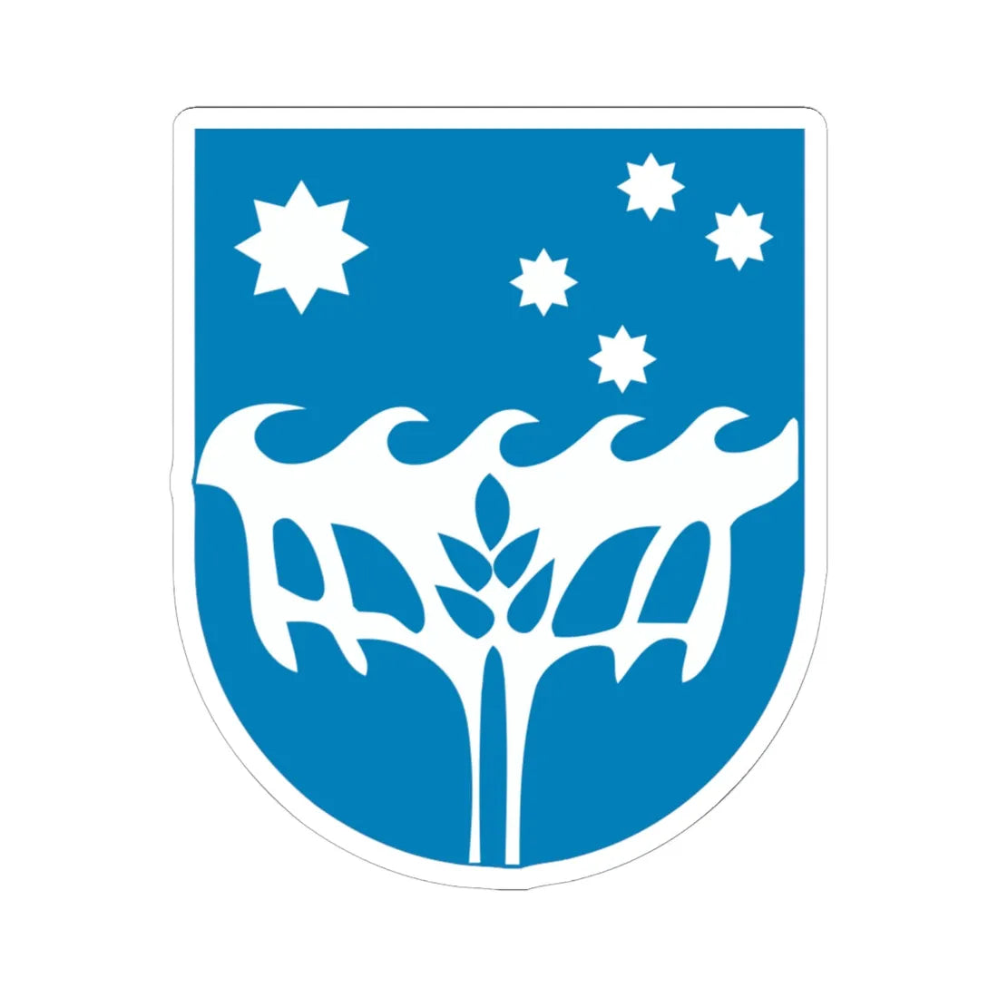 Unofficial Coat of Arms of Christmas Island (Australia) (Coat of Arms) STICKER Vinyl Kiss-Cut Decal 6 Inch White - The Sticker Space