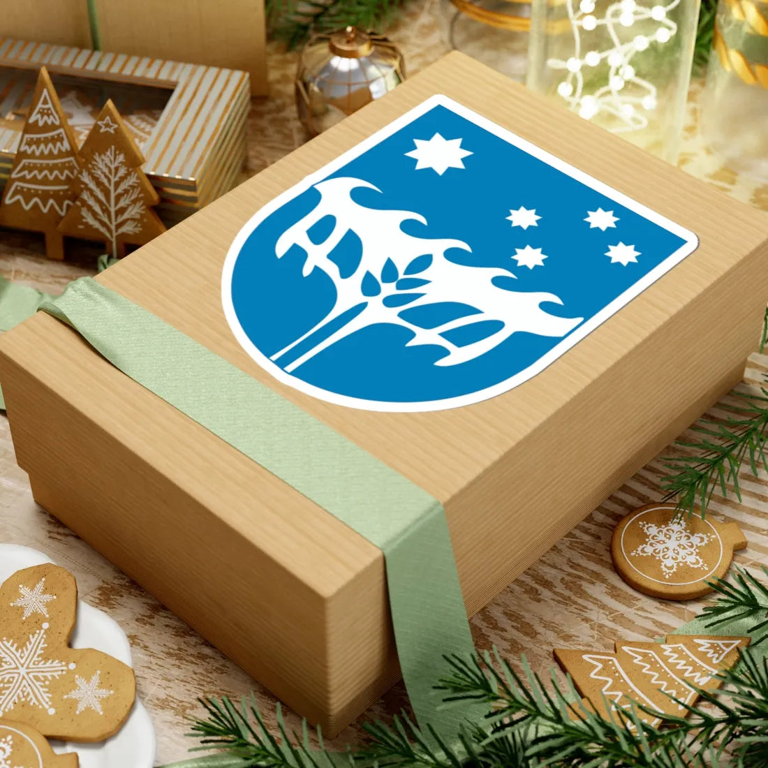 Unofficial Coat of Arms of Christmas Island (Australia) (Coat of Arms) STICKER Vinyl Kiss-Cut Decal - The Sticker Space