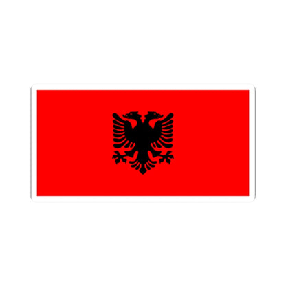 Unofficial flag of Albanians in Serbia (Kosovo) STICKER Vinyl Kiss-Cut Decal 2 Inch White - The Sticker Space