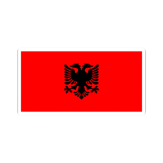Unofficial flag of Albanians in Serbia (Kosovo) STICKER Vinyl Kiss-Cut Decal 2 Inch White - The Sticker Space