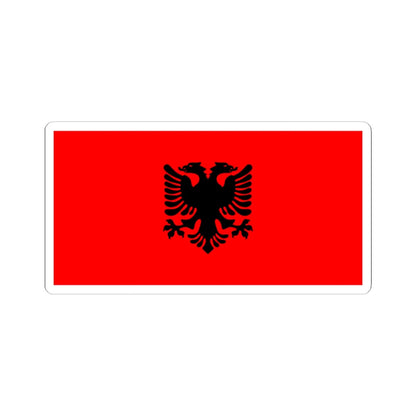 Unofficial flag of Albanians in Serbia (Kosovo) STICKER Vinyl Kiss-Cut Decal 3 Inch White - The Sticker Space