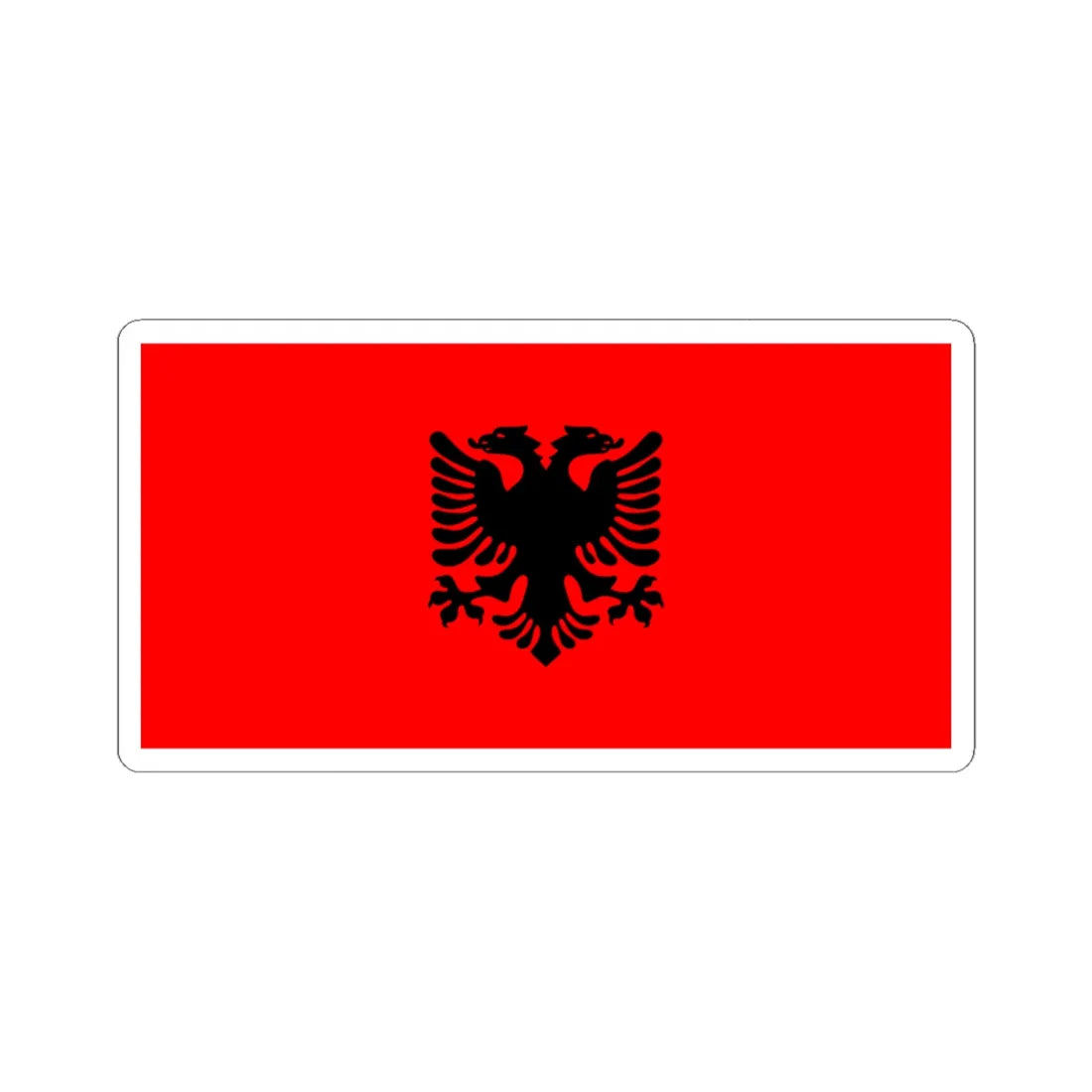 Unofficial flag of Albanians in Serbia (Kosovo) STICKER Vinyl Kiss-Cut Decal 6 Inch White - The Sticker Space
