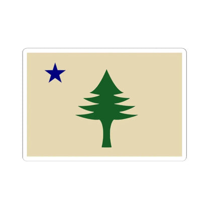 Unofficial flag of Maine (United States) STICKER Vinyl Kiss-Cut Decal 2 Inch White - The Sticker Space