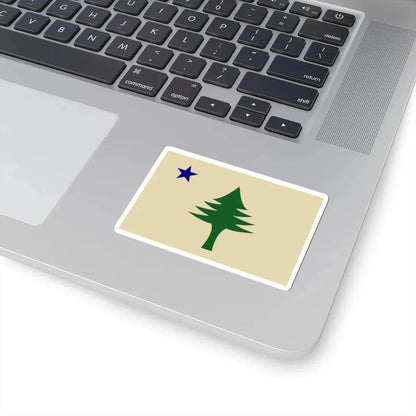 Unofficial flag of Maine (United States) STICKER Vinyl Kiss-Cut Decal - The Sticker Space