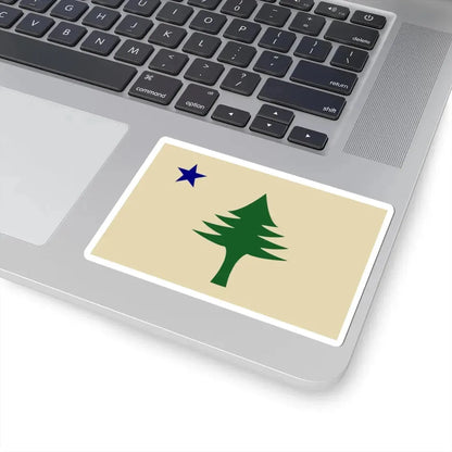 Unofficial flag of Maine (United States) STICKER Vinyl Kiss-Cut Decal - The Sticker Space