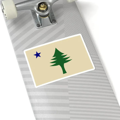 Unofficial flag of Maine (United States) STICKER Vinyl Kiss-Cut Decal - The Sticker Space