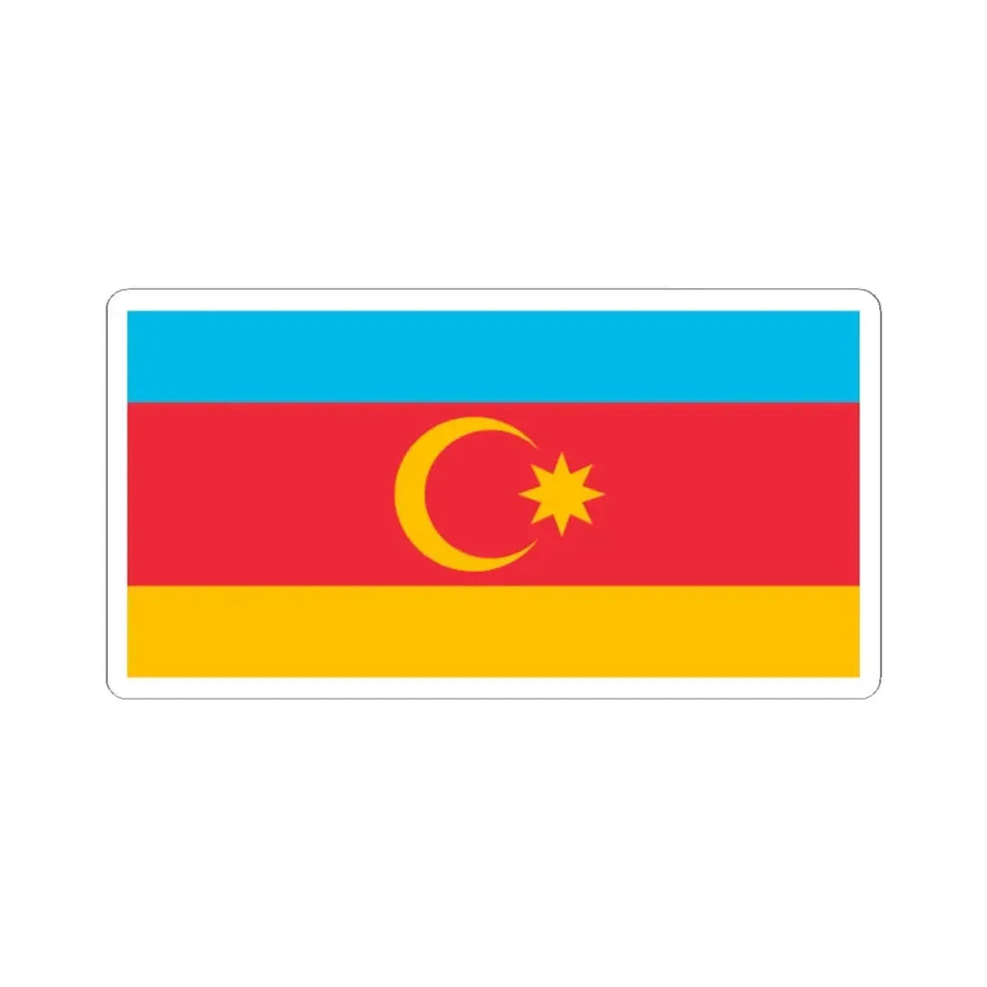 Unofficial flag of Nakhchivan 1991-1993 (Azerbaijan) STICKER Vinyl Kiss-Cut Decal 2 Inch White - The Sticker Space