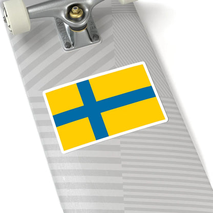 Unofficial flag of Ostergotland (Sweden) STICKER Vinyl Kiss-Cut Decal - The Sticker Space