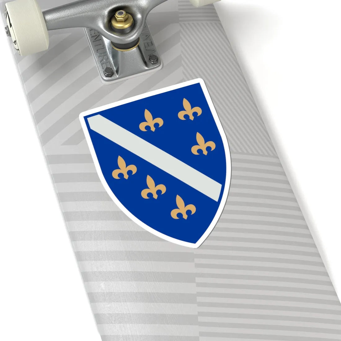 Unofficial version of the coat of arms of the Republic of Bosnia and Herzegovina 1992 - 1998 (Bosnia and Herzegovina) (Coat of Arms) STICKER Vinyl Kiss-Cut Decal - The Sticker Space