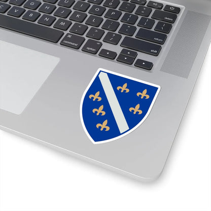 Unofficial version of the coat of arms of the Republic of Bosnia and Herzegovina 1992 - 1998 (Bosnia and Herzegovina) (Coat of Arms) STICKER Vinyl Kiss-Cut Decal - The Sticker Space