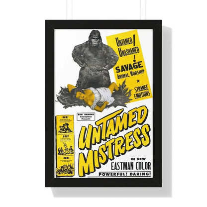 UNTAMED MISTRESS 1956 - Framed Movie Poster 16″ x 24″ Black - The Sticker Space