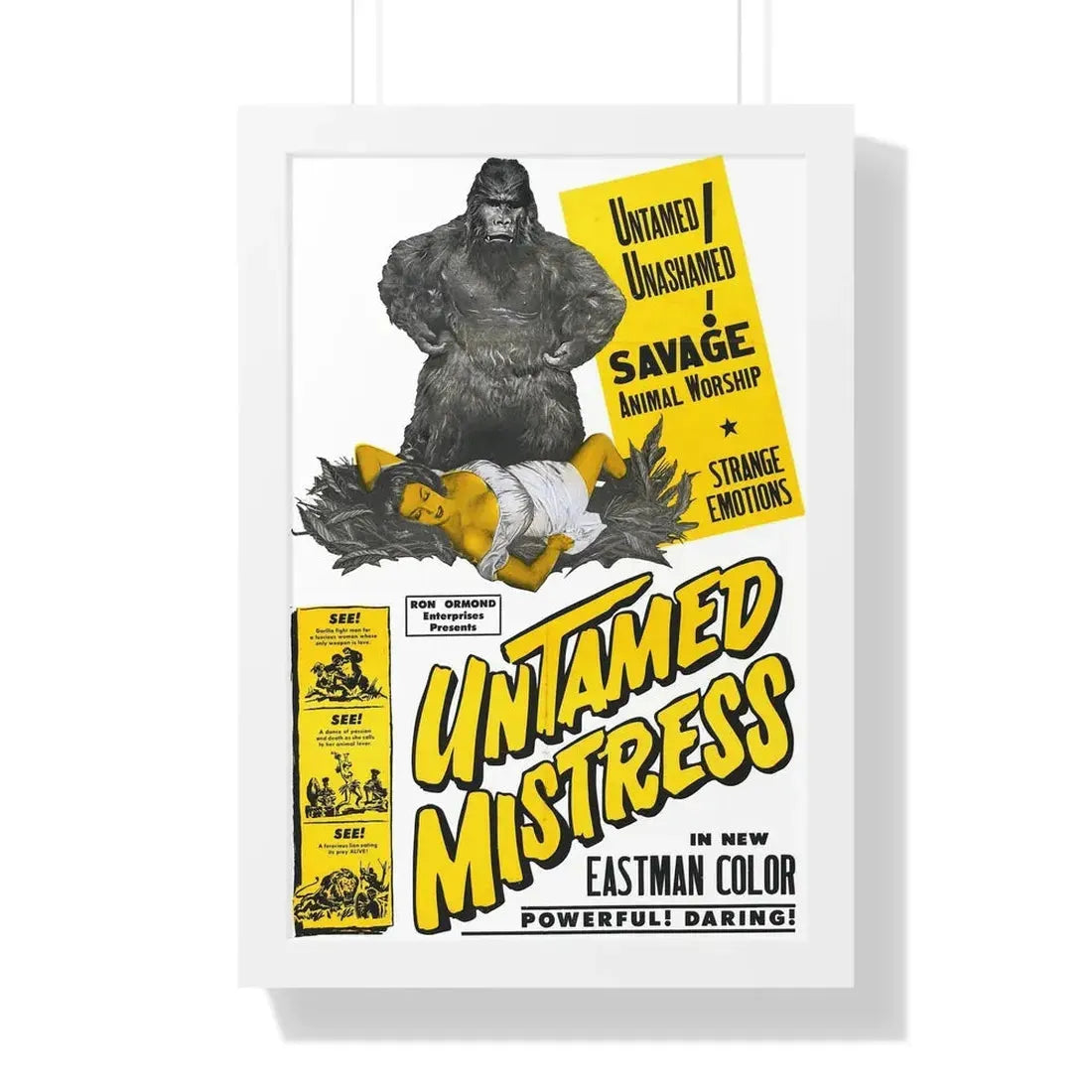 UNTAMED MISTRESS 1956 - Framed Movie Poster 16″ x 24″ White - The Sticker Space
