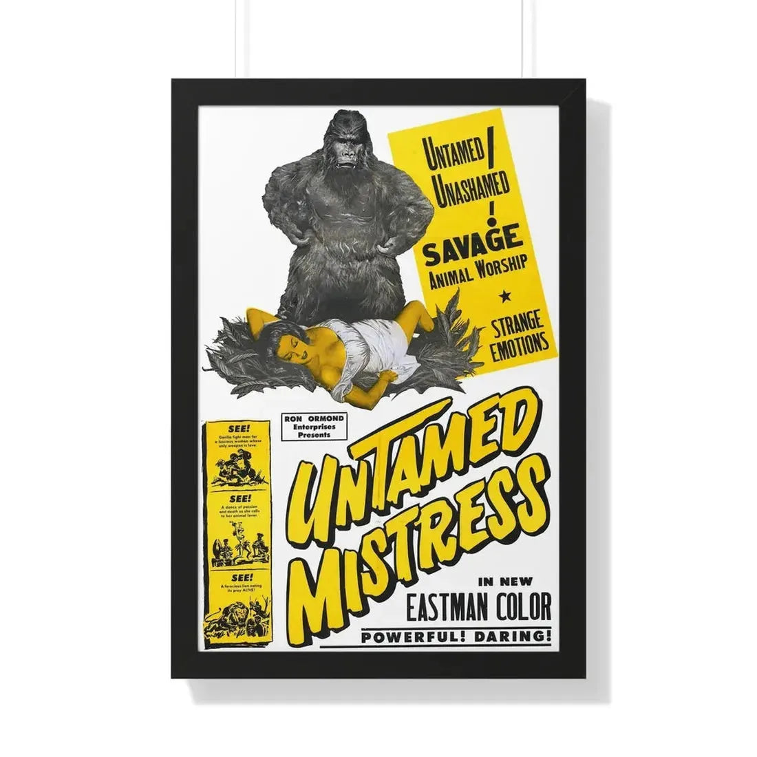 UNTAMED MISTRESS 1956 - Framed Movie Poster 20" x 30" Black - The Sticker Space