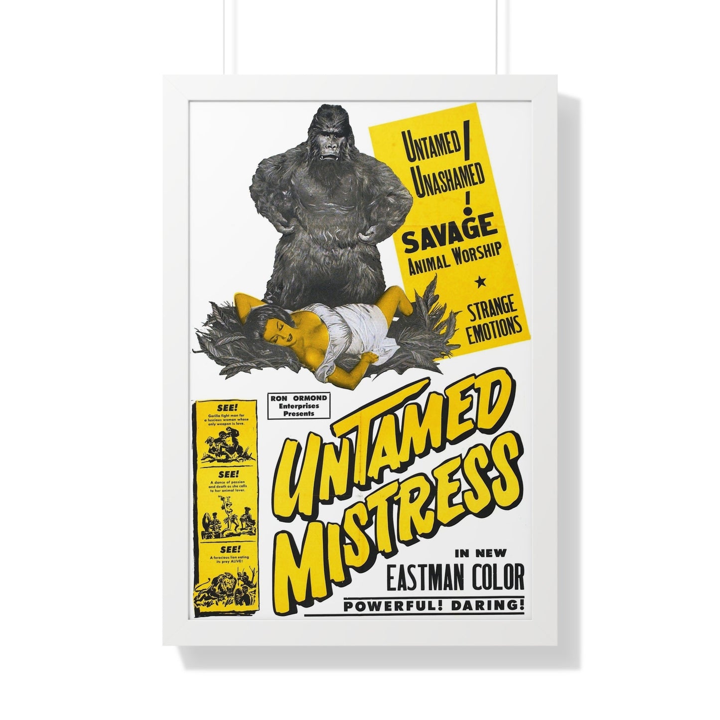 UNTAMED MISTRESS 1956 - Framed Movie Poster-20" x 30"-The Sticker Space