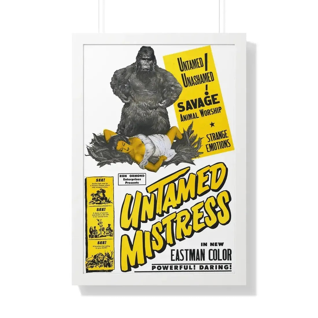 UNTAMED MISTRESS 1956 - Framed Movie Poster 20" x 30" White - The Sticker Space