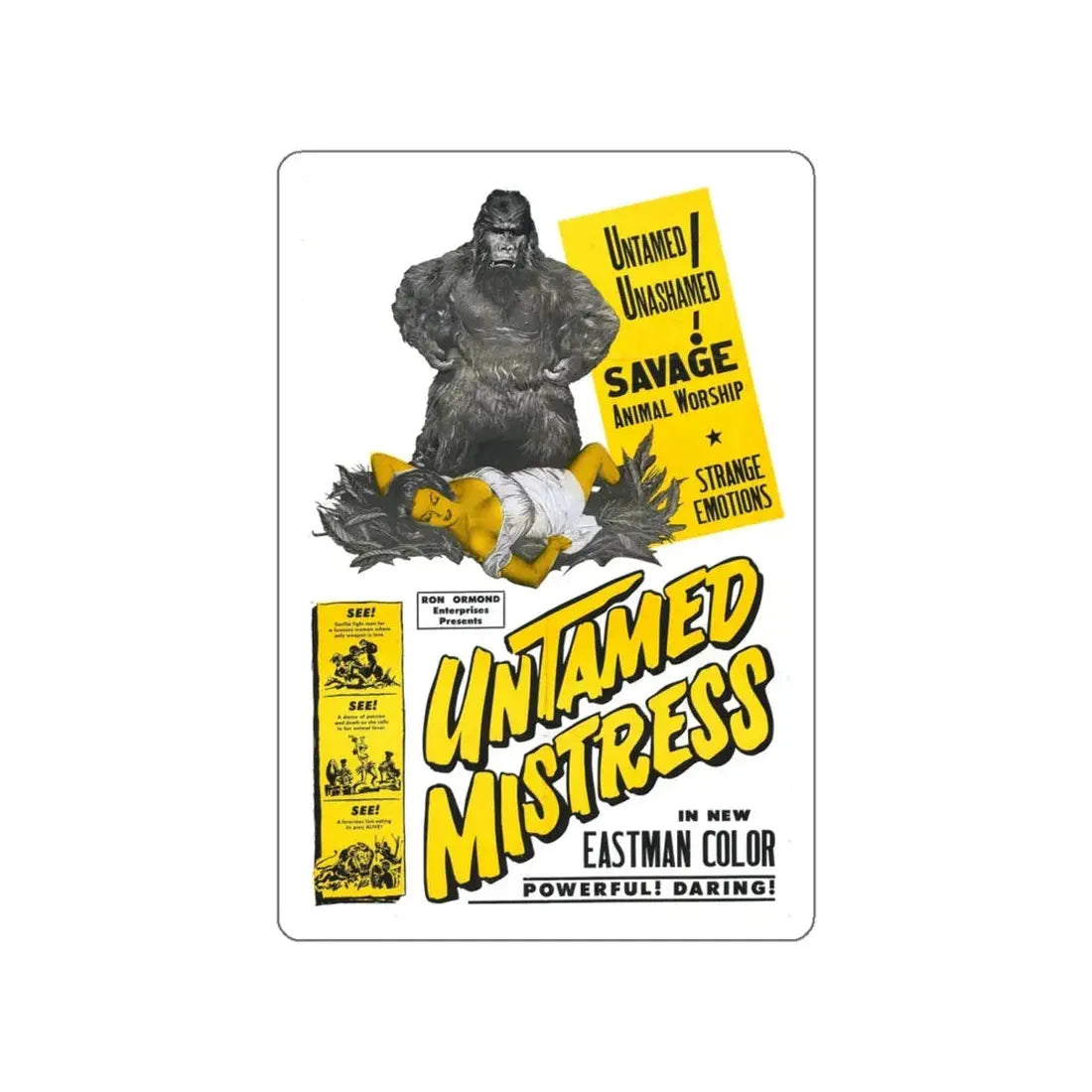 UNTAMED MISTRESS 1956 Movie Poster STICKER Vinyl Die-Cut Decal 6 Inch - The Sticker Space