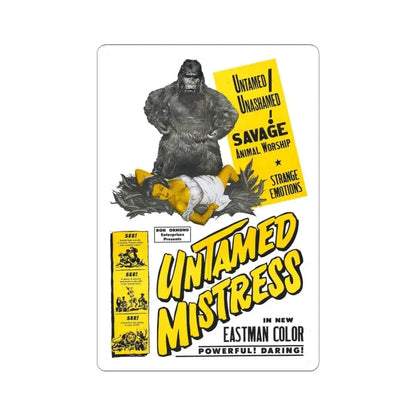 UNTAMED MISTRESS 1956 Movie Poster - STICKER Vinyl Kiss-Cut Decal 4 Inch White - The Sticker Space