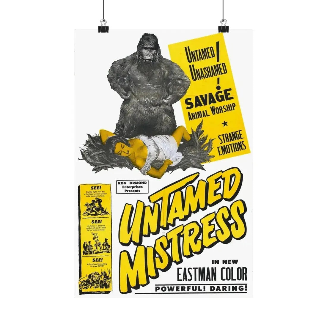 UNTAMED MISTRESS 1956 - Paper Movie Poster 12″ x 18″ Matte - The Sticker Space