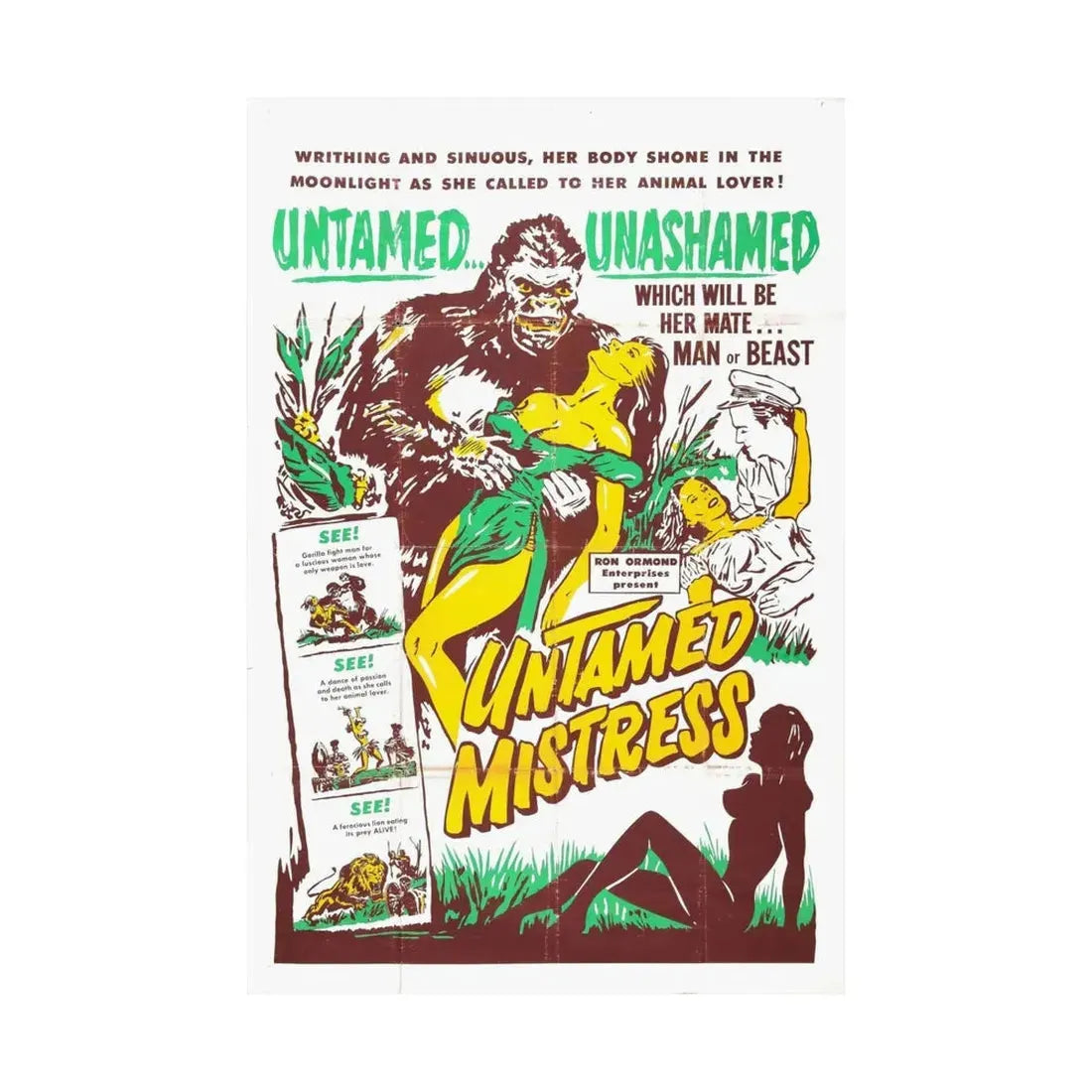 UNTAMED MISTRESS (2) 1956 - Paper Movie Poster - The Sticker Space