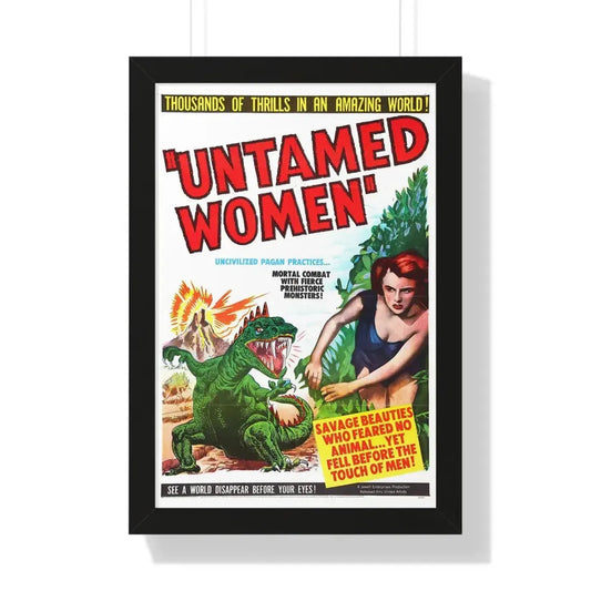 UNTAMED WOMEN 1952 - Framed Movie Poster 16″ x 24″ Black - The Sticker Space