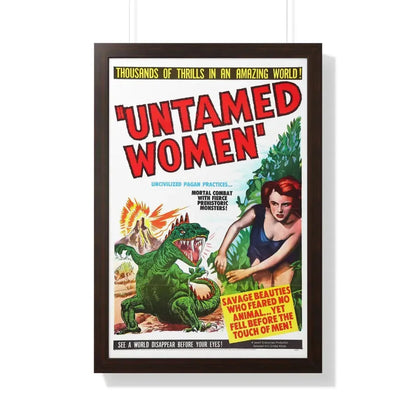 UNTAMED WOMEN 1952 - Framed Movie Poster 20" x 30" Walnut - The Sticker Space