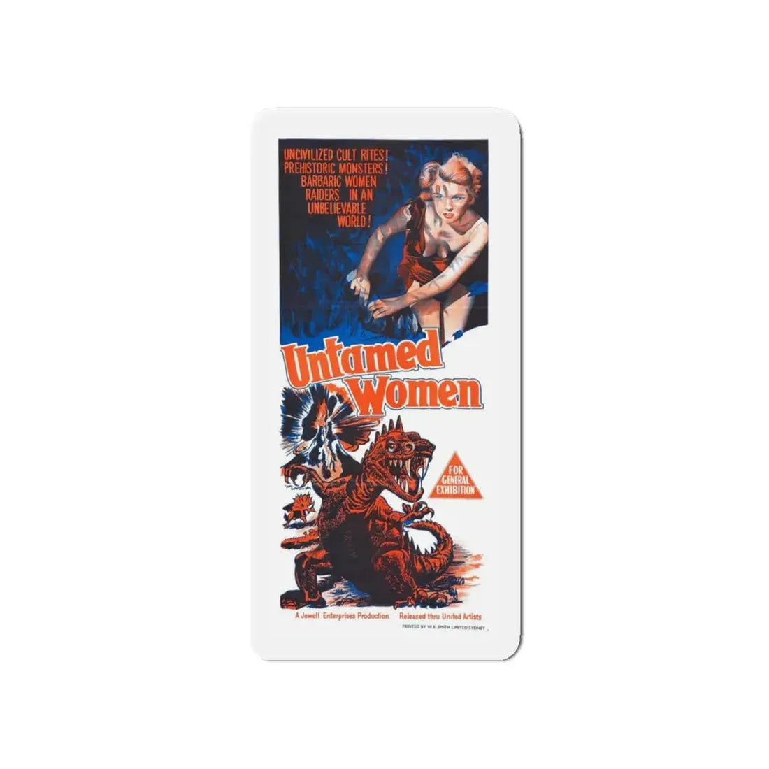 UNTAMED WOMEN (2) 1952 Movie Poster - Refrigerator Magnet 4 Inch Die-Cut - The Sticker Space