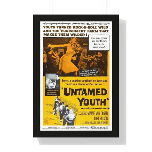 UNTAMED YOUTH 1957 - Framed Movie Poster 16″ x 24″ Black - The Sticker Space