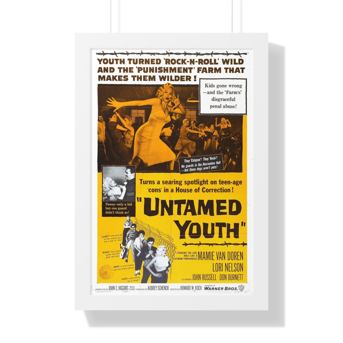 UNTAMED YOUTH 1957 - Framed Movie Poster-16″ x 24″-The Sticker Space