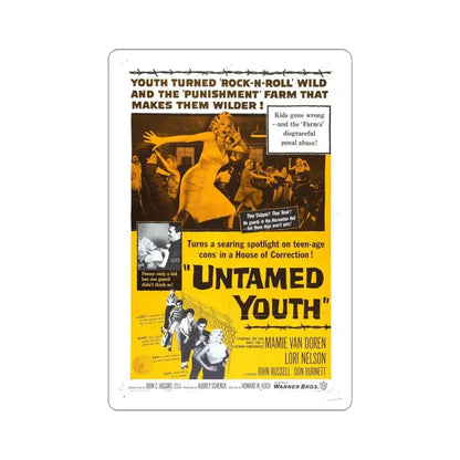 UNTAMED YOUTH 1957 Movie Poster - STICKER Vinyl Kiss-Cut Decal 6 Inch White - The Sticker Space