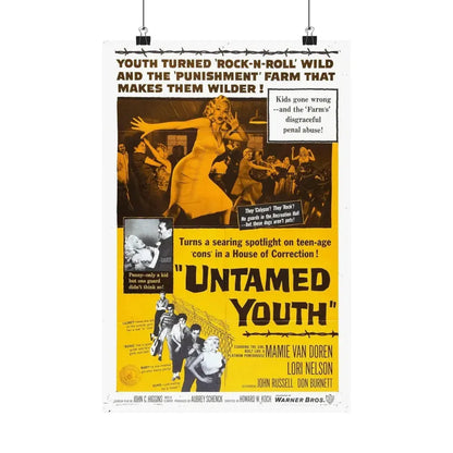 UNTAMED YOUTH 1957 - Paper Movie Poster 12″ x 18″ Matte - The Sticker Space