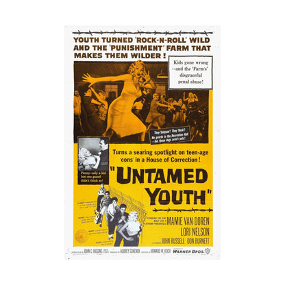 UNTAMED YOUTH 1957 - Paper Movie Poster-The Sticker Space