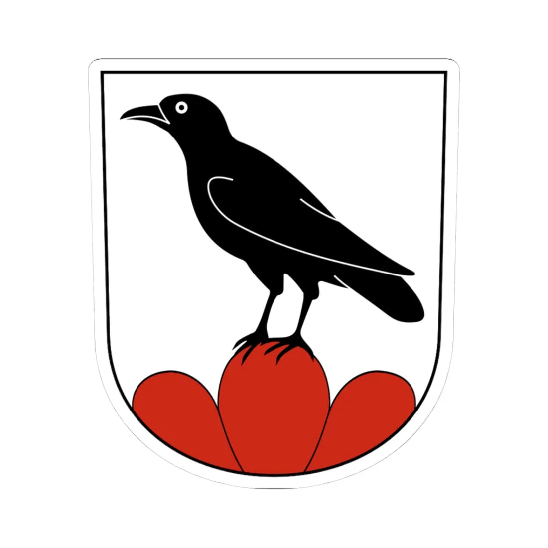 Untereggen-blazon (Switzerland) (Coat of Arms) STICKER Vinyl Kiss-Cut Decal 3 Inch White - The Sticker Space