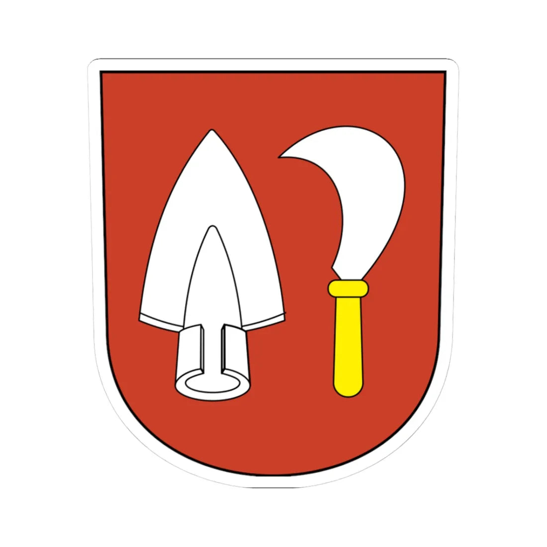 Unterengstringen-blazon (Switzerland) (Coat of Arms) STICKER Vinyl Kiss-Cut Decal 3 Inch White - The Sticker Space