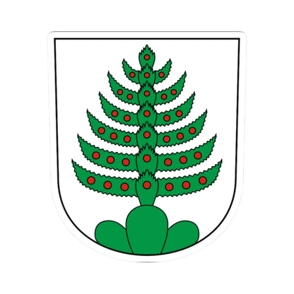 Unteriberg-blazon (Switzerland) (Coat of Arms) STICKER Vinyl Kiss-Cut Decal 2 Inch White - The Sticker Space