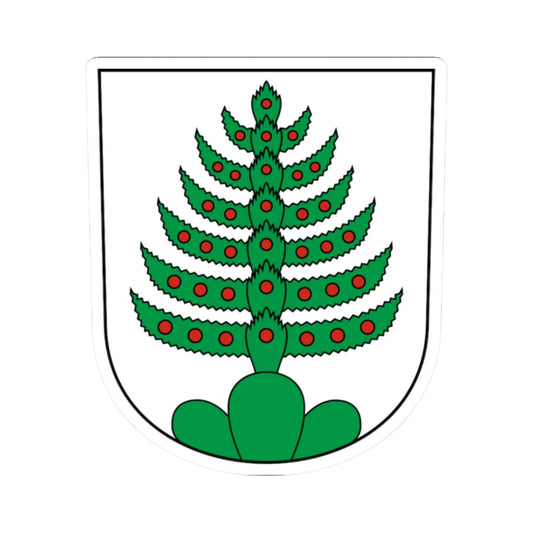 Unteriberg-blazon (Switzerland) (Coat of Arms) STICKER Vinyl Kiss-Cut Decal 2 Inch White - The Sticker Space