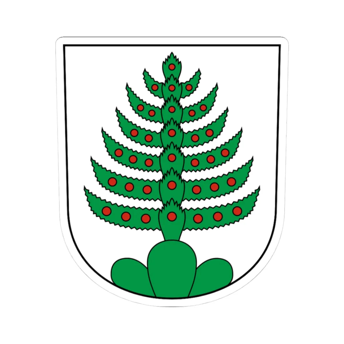 Unteriberg-blazon (Switzerland) (Coat of Arms) STICKER Vinyl Kiss-Cut Decal 3 Inch White - The Sticker Space