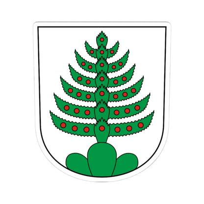 Unteriberg-blazon (Switzerland) (Coat of Arms) STICKER Vinyl Kiss-Cut Decal 4 Inch White - The Sticker Space