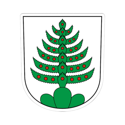 Unteriberg-blazon (Switzerland) (Coat of Arms) STICKER Vinyl Kiss-Cut Decal 6 Inch White - The Sticker Space