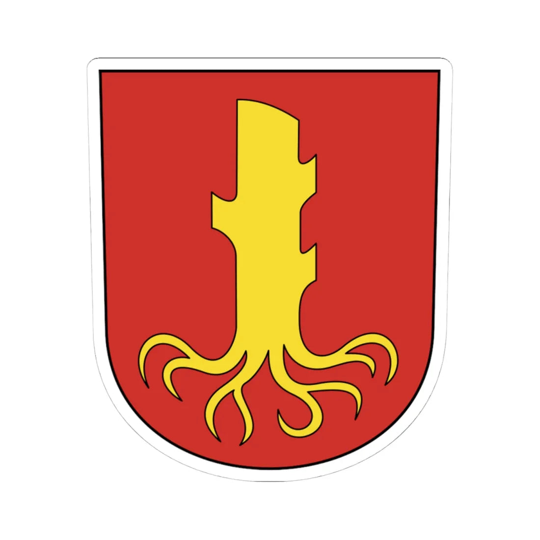 Unterstammheim-blazon (Switzerland) (Coat of Arms) STICKER Vinyl Kiss-Cut Decal 4 Inch White - The Sticker Space