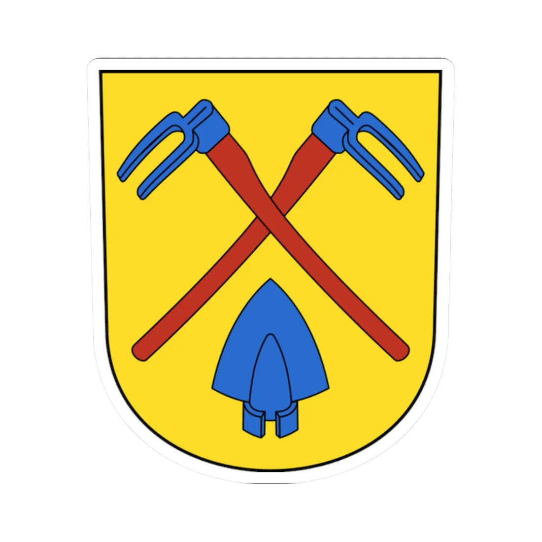 Unterstrass-blazon (Switzerland) (Coat of Arms) STICKER Vinyl Kiss-Cut Decal 2 Inch White - The Sticker Space